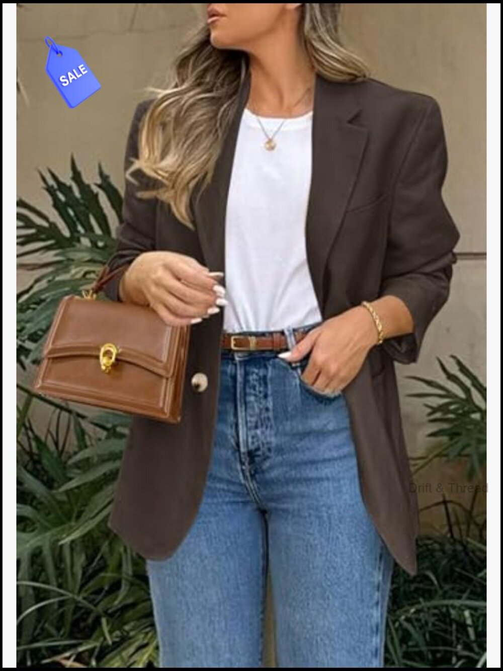 Business Casual Blazer Long Sleeve Notch Lapel Open Front Pockets - Picture 5 of 7